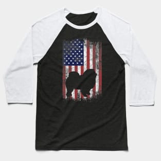 Chow Chow American Flag Usa Patriot Baseball T-Shirt